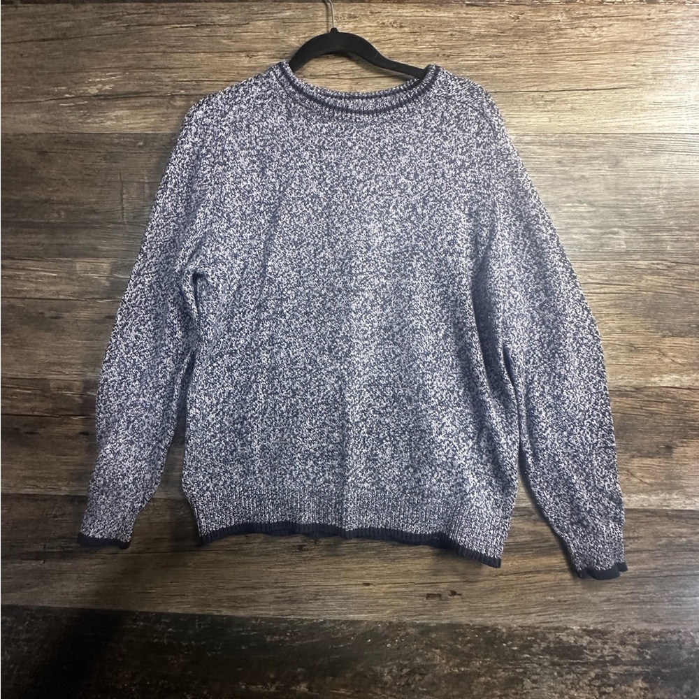 Goodfellow & Co White and Blue Crewneck Sweater